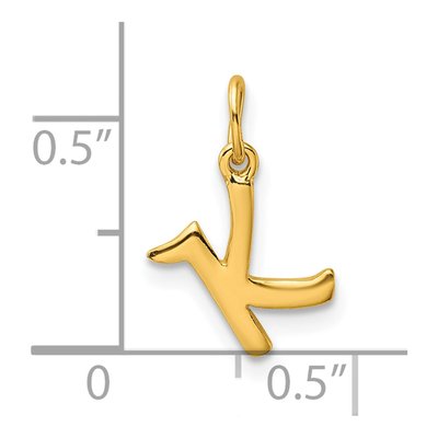Gold-Plated Sterling Silver Letter K Charm – view 5