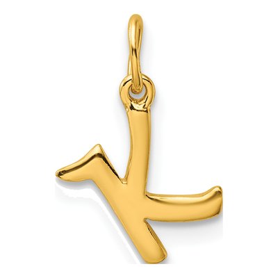 Gold-Plated Sterling Silver Letter K Charm