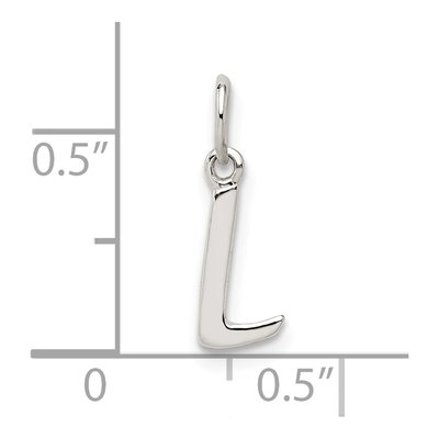 Sterling Silver Letter L Pendant – view 5