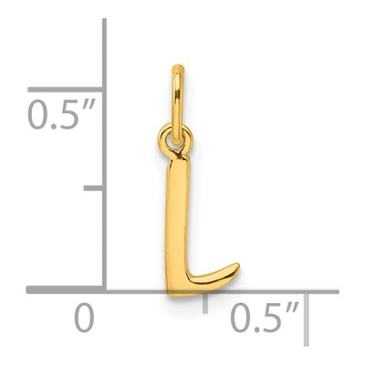 Gold-Plated Sterling Silver Letter L Charm – view 5