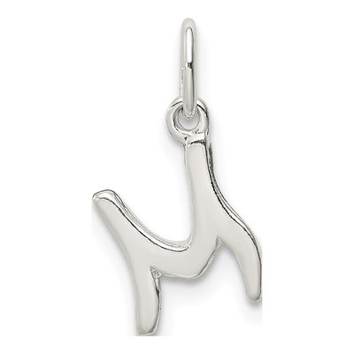 Sterling Silver Letter M Pendant – view 4