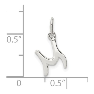 Sterling Silver Letter M Pendant – view 5