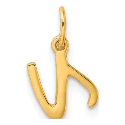 Gold-Plated Sterling Silver Letter N Charm – view 4
