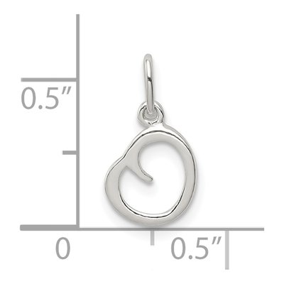 Sterling Silver Letter O Charm – view 5
