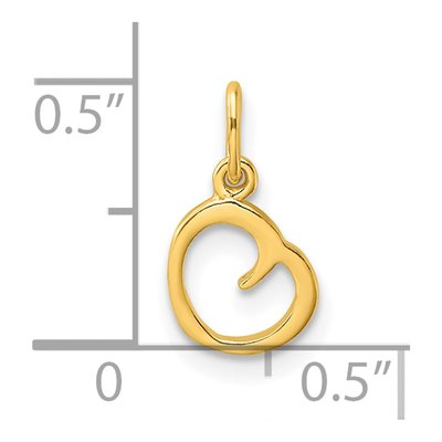 Gold-Plated Sterling Silver Letter O Charm – view 5