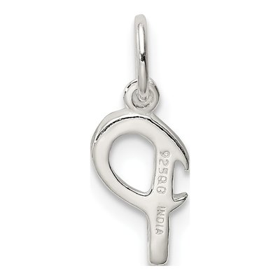 Sterling Silver Letter P Pendant – view 3