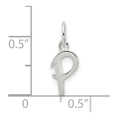 Sterling Silver Letter P Pendant – view 4