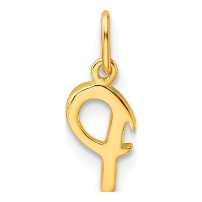 Gold-Plated Sterling Silver Letter P Charm – view 4