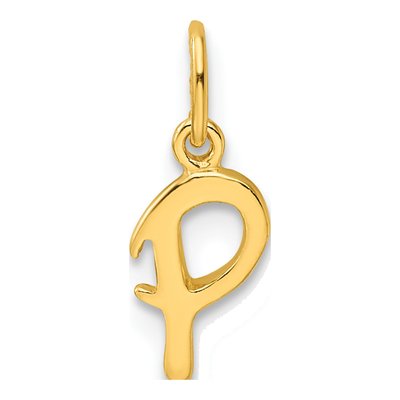 Gold-Plated Sterling Silver Letter P Charm