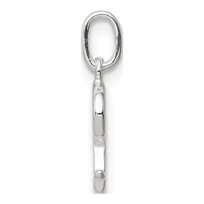Sterling Silver Letter R Pendant – view 2