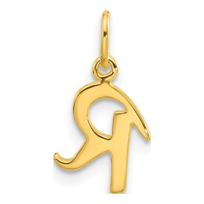 Gold-Plated Sterling Silver Letter R Charm – view 4