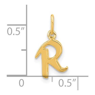 Gold-Plated Sterling Silver Letter R Charm – view 5