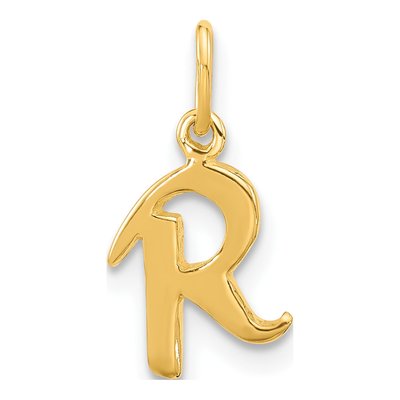 Gold-Plated Sterling Silver Letter R Charm