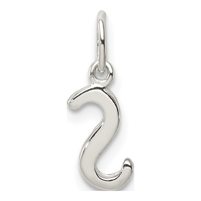Sterling Silver Letter S Pendant – view 3