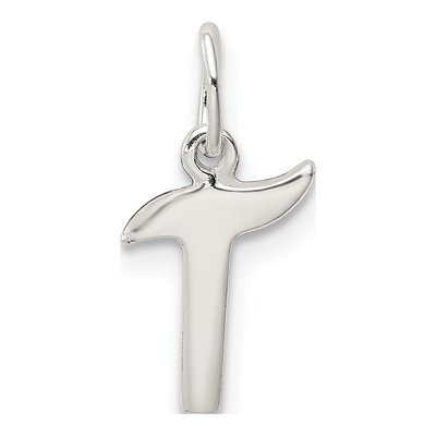 Sterling Silver Letter T Pendant