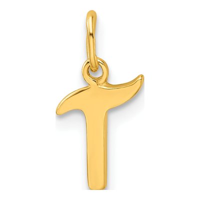 Gold-Plated Sterling Silver Letter T Charm