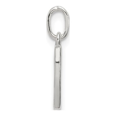 Sterling Silver Letter V Pendant – view 2