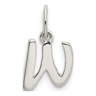 Sterling Silver Letter W Charm