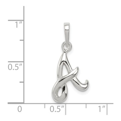 Sterling Silver Letter A Pendant – view 3