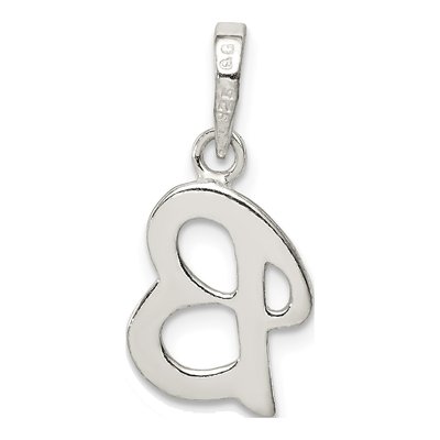 Sterling Silver Letter B Pendant – view 5