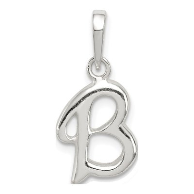 Sterling Silver Letter B Pendant