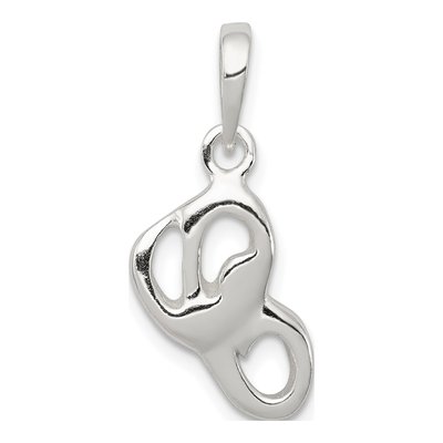 Sterling Silver Letter C Pendant