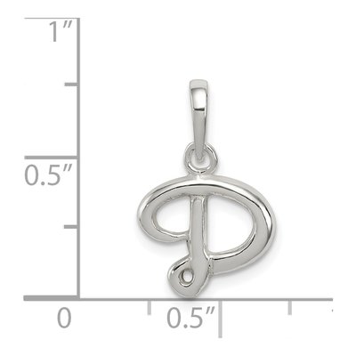 Sterling Silver Letter D Pendant – view 3