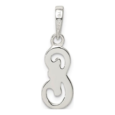Sterling Silver Letter E Pendant – view 5