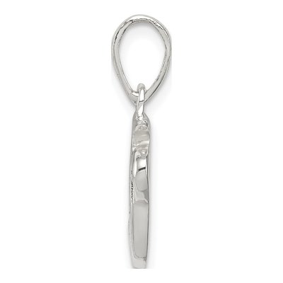 Sterling Silver Letter F Pendant – view 3
