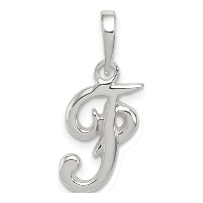 Sterling Silver Letter F Pendant