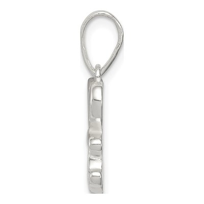 Sterling Silver Letter H Pendant – view 2