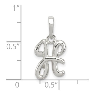 Sterling Silver Letter H Pendant – view 3