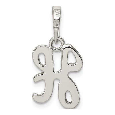 Sterling Silver Letter H Pendant – view 4