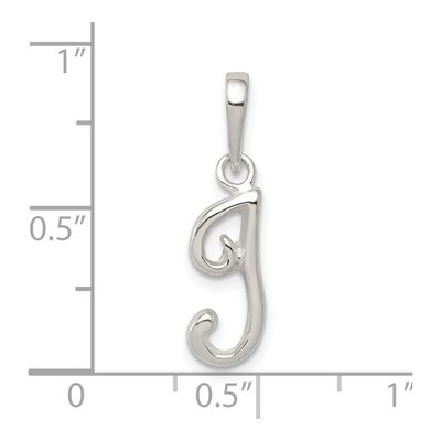 Sterling Silver Letter I Initial Pendant – view 4
