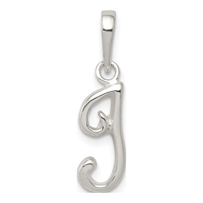 Sterling Silver Letter I Initial Pendant
