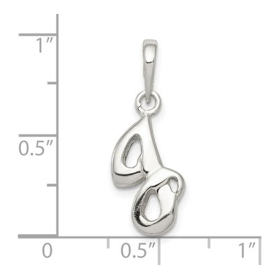 Sterling Silver Letter J Pendant – view 3