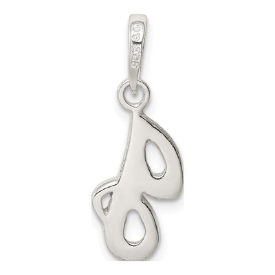 Sterling Silver Letter J Pendant – view 4