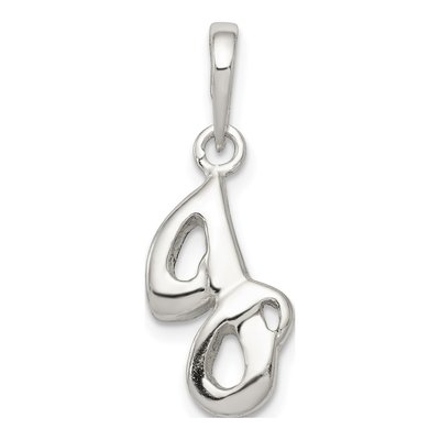 Sterling Silver Letter J Pendant