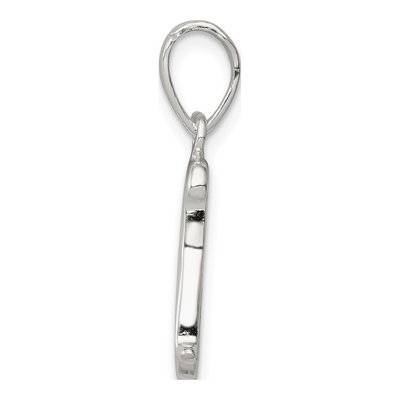 Sterling Silver Letter K Pendant – view 2