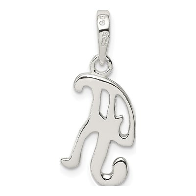 Sterling Silver Letter K Pendant – view 4