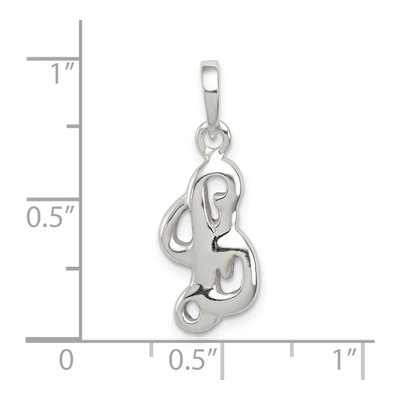 Sterling Silver Letter L Pendant – view 4