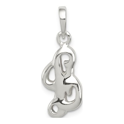 Sterling Silver Letter L Pendant