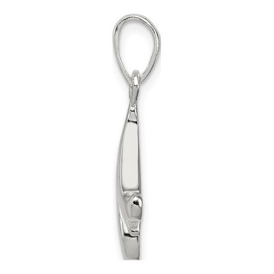 Sterling Silver Letter M Pendant – view 3