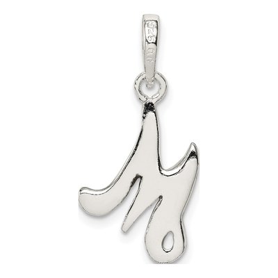 Sterling Silver Letter M Pendant – view 5
