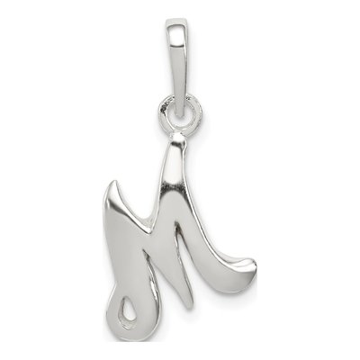 Sterling Silver Letter M Pendant