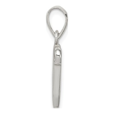 Sterling Silver Letter N Pendant – view 3