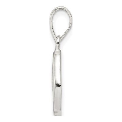 Sterling Silver Letter O Pendant – view 2
