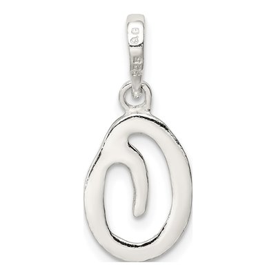 Sterling Silver Letter O Pendant – view 4