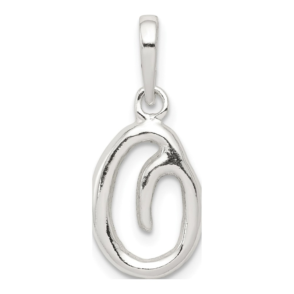 Sterling Silver Letter O Pendant