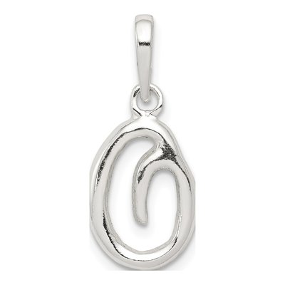 Sterling Silver Letter O Pendant